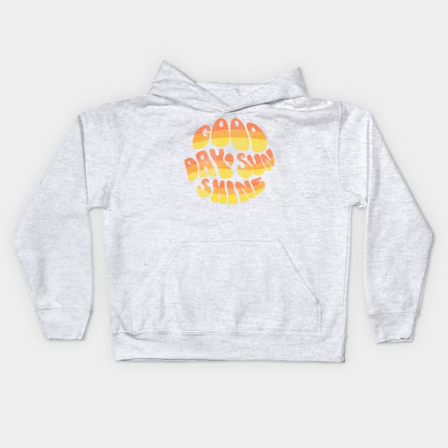 Good Day, Sunshine - Vintage Letters Kids Hoodie by Harriet Parnell